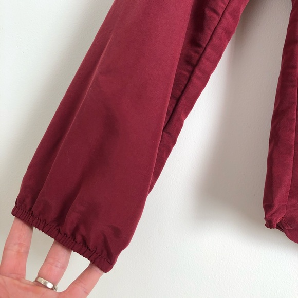 Anthropology Drew V Neck Faux Wrap Burgundy Modal Long Sleeve Blouse G4 - Picture 5 of 8